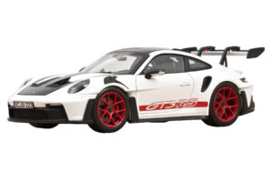 Porsche 911 992 GT3 RS Weissach Package Blanc Pyro Red Norev 1:18 187373 Métal Moulé