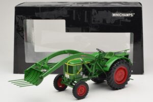 Deutz F2L 514 Tracteur Chargeuse Frontale Vert Minichamps 1:18 109144071 Métal Moulé — image 6 sur 6