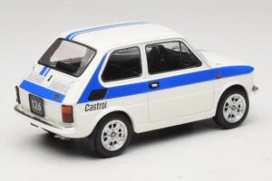 Fiat 126 Castrol Livery Blanc Bleu MCG 1:18 MCG18666 Métal Moulé — image 2 sur 6