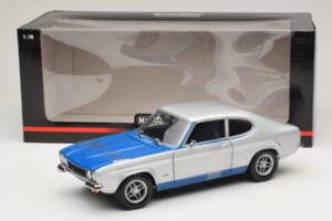 Ford Capri RS2600 Mk1 Silver Blue Minichamps 1:18 150089072 Métal Moulé — image 6 sur 6