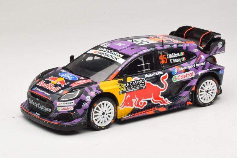 Ford Puma Rally1 #55 J. McErlean / E. Treacy Rally Monte Carlo 2025 IXO 1:18 18RMC231A Métal Moulé