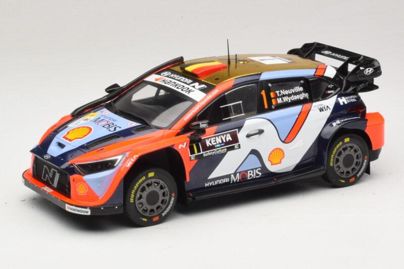 Hyundai i20 N Rally1 #1 T. Neuville / M. Wydaeghe Safari Rally Kenya 2025 IXO 1:18 18RMC247B Métal Moulé