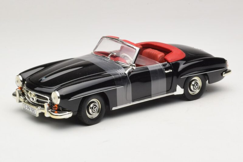 Mercedes 190 SL W121 Roadster Noir ERTL 1:18 7464 Métal Moulé