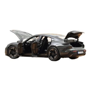 Porsche Taycan Turbo S Slate Grey Neo Norev 1:18 187654 Métal Moulé — image 2 sur 5