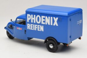 Tempo Hanseat Fourgon Tricycle Phoenix Blue Minichamps 1:18 180099040 Métal Moulé — image 5 sur 6