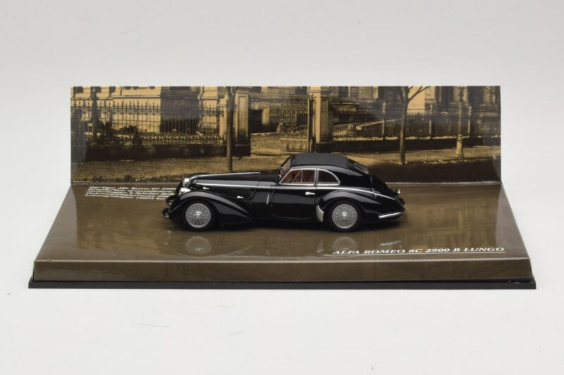 Alfa Romeo 8C 2900B Lungo Noir Minichamps 1:43 436120421 Métal Moulé