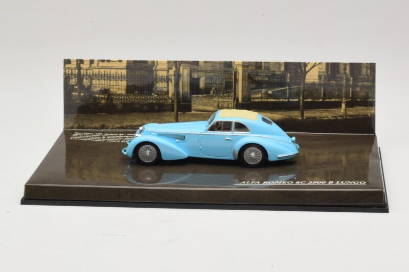 Alfa Romeo 8C 2900B Lungo Bleu Clair Minichamps 1:43 436120420 Métal Moulé
