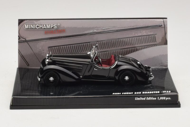 Audi Front 225 Roadster Noir Minichamps 1:43 437019131 Métal Moulé