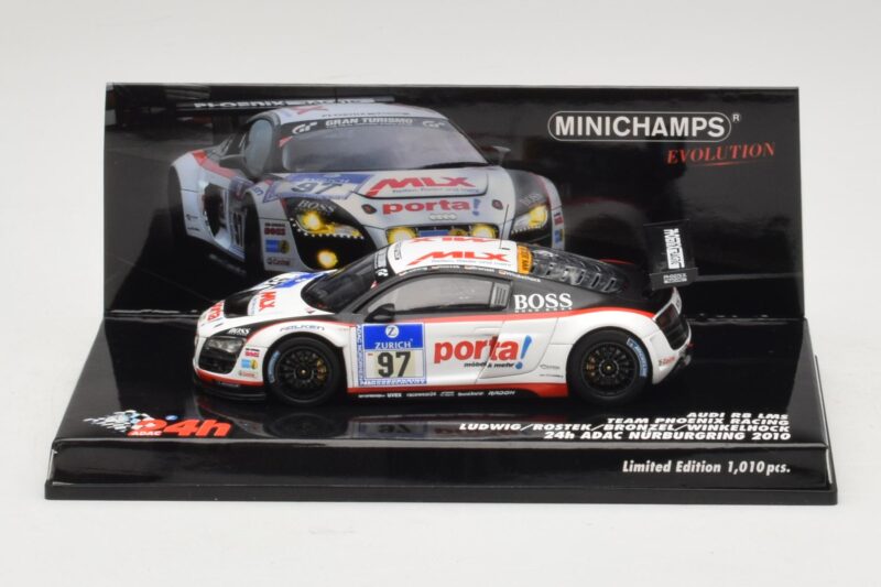 Audi R8 LMS GT3 #97 Phoenix Racing 24 Hours of Nurburgring 2010 Minichamps 1:43 437101997 Métal Moulé
