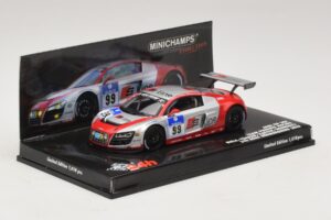 Audi R8 LMS GT3 #99 F. Biela / M. Fassler Phoenix Racing 24 Hours of Nurburgring 2010 Minichamps 1:43 437101999 Métal Moulé — image 2 sur 5