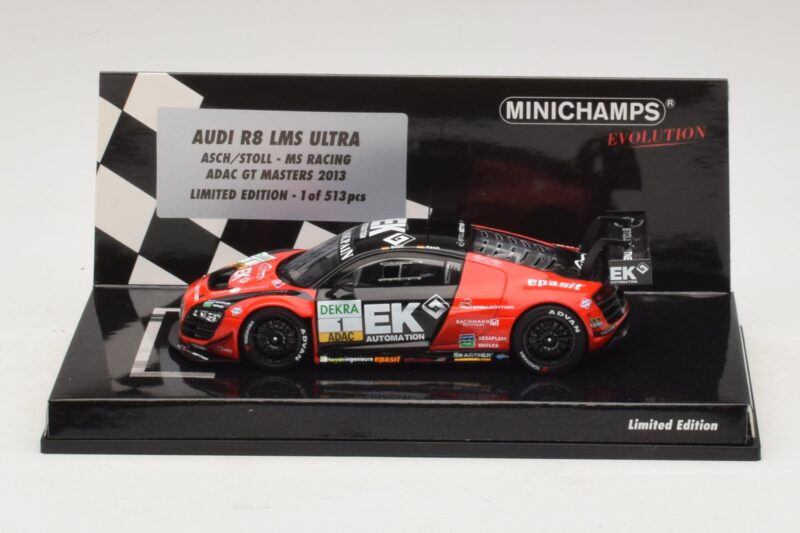 Audi R8 LMS Ultra #1 EK S. Asch / Stoll ADAC GT Masters 2013 Minichamps 1:43 Audi R8 LMS Ultra #1 EK S. Asch / Stoll ADAC GT Masters 2013 Minichamps 1:43 437130101 Métal Moulé
