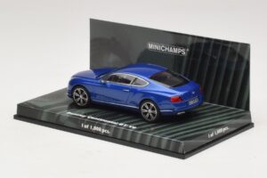 Bentley Continental GT V8 Bleu Métallisé Minichamps 1:43 436139982 Métal Moulé — image 3 sur 4