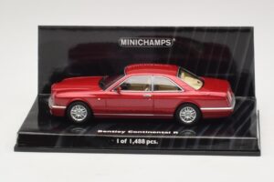 Bentley Continental R Rouge Métallisé Minichamps 1:43 436139920 Métal Moulé