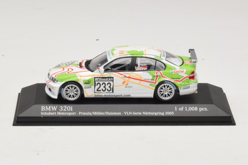 BMW 320i E46 #233 A. Priaulx / J. Muller Schubert Motorsport VLN Nurburgring 2005 Minichamps 1:43 400052433 Métal Moulé