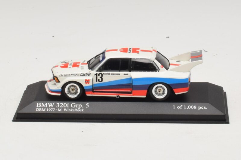 BMW 320i Group 5 #13 M. Winkelhock DRM 1977 Minichamps 1:43 400772313 Métal Moulé