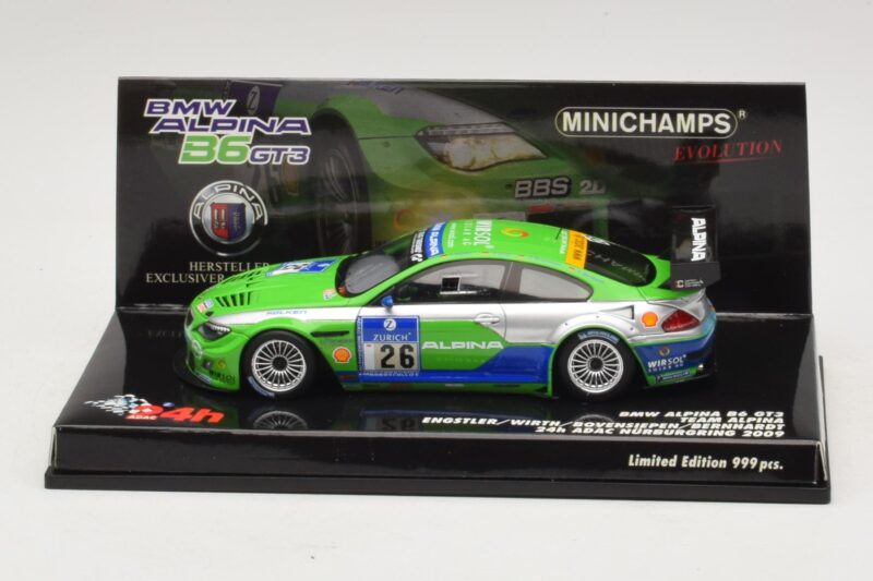 BMW Alpina B6 GT3 #26 24 Hours of Nürburgring 2009 Minichamps 1:43 437092626 Métal Moulé