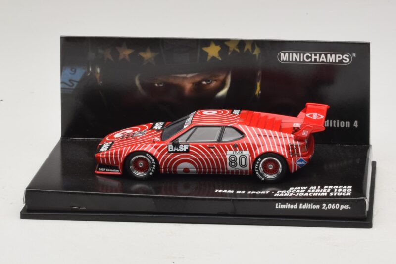 BMW M1 Procar #80 H-J. Stuck Procar Series 1980 Minichamps 1:43 444891604 Métal Moulé