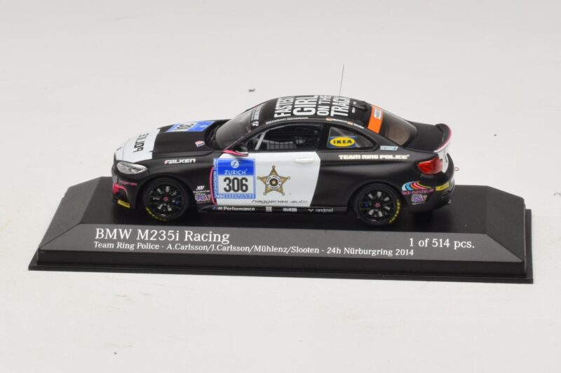 BMW M235i Ring Police Team #306 Carlsson 24 Hours of Nurburgring 2014 Minichamps 1:43 BMW M235i Ring Police Team #306 Carlsson 24 Hours of Nurburgring 2014 Minichamps 1:43 437142406 Métal Moulé