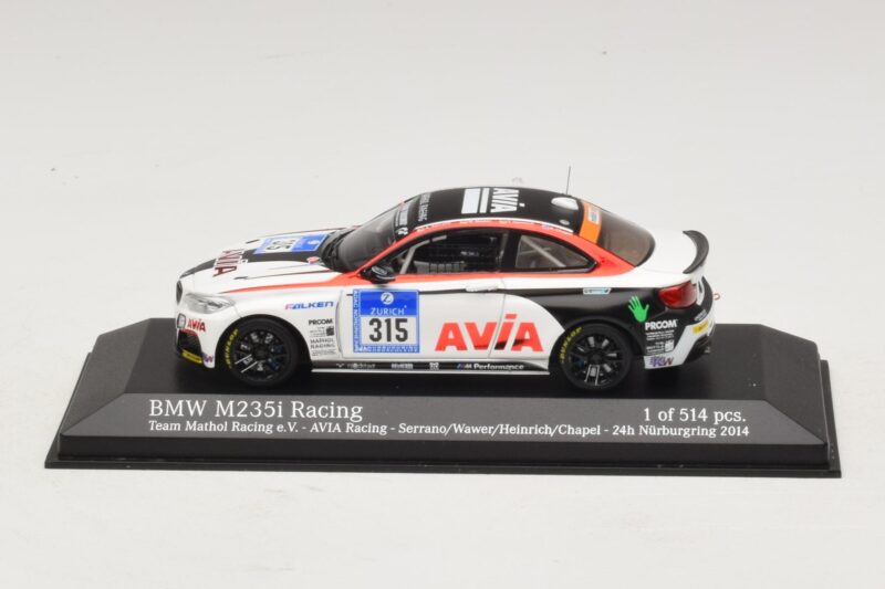 BMW M235i Team Mathol #315 24 Hours of Nurburgring 2014 Minichamps 1:43 BMW M235i Team Mathol #315 24 Hours of Nurburgring 2014 Minichamps 1:43 437142415 Métal Moulé