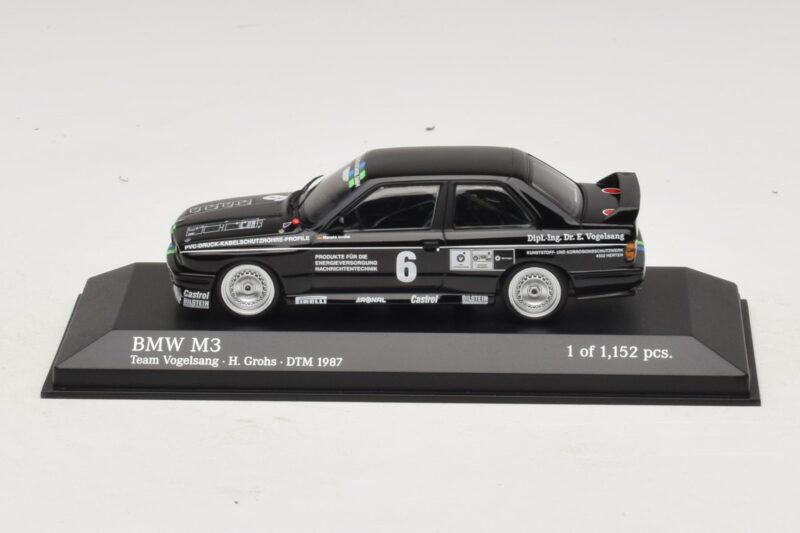 BMW M3 E30 #6 F. Grohs DTM 1987 Minichamps 1:43 430872006 Métal Moulé