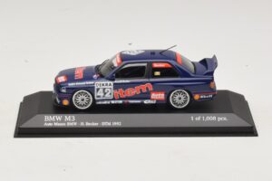BMW M3 E30 Auto Maas #42 Becker DTM 1992 Minichamps 1:43 430922042 Métal Moulé
