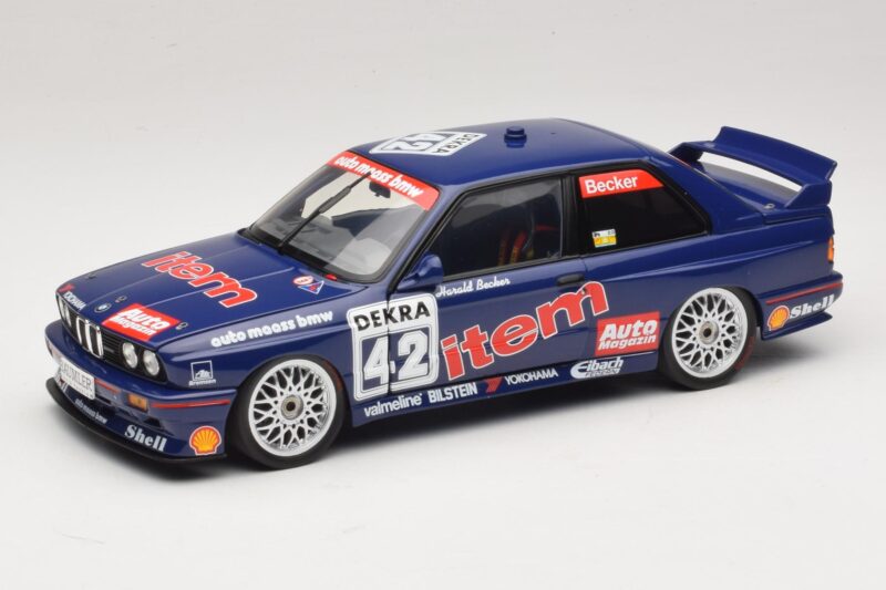 BMW M3 E30 Auto Maass #42 H. Becker DTM 1992 Minichamps 1:18 180922042 Métal Moulé