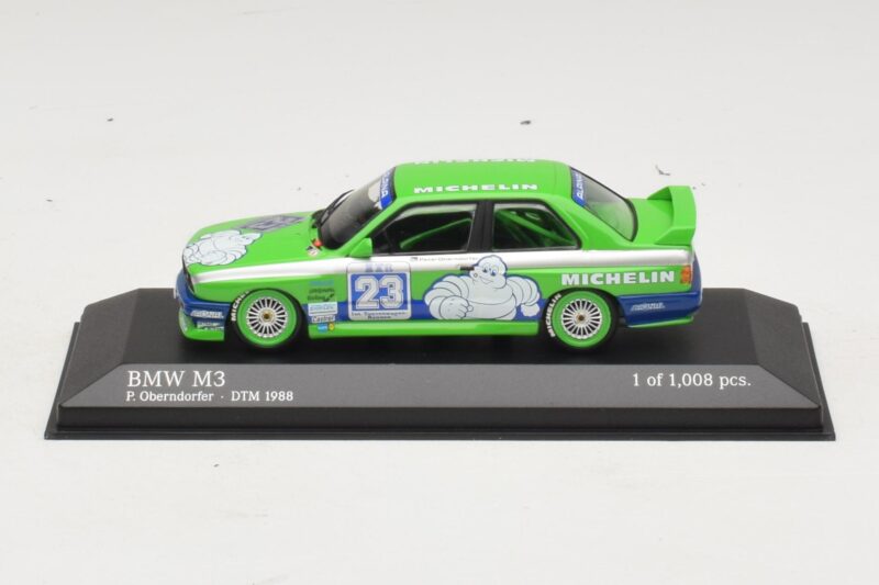BMW M3 E30 Michelin #23 C. Oberndorfer DTM 1988 Minichamps 1:43 430882023 Métal Moulé