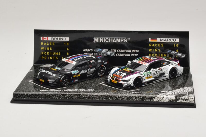 BMW M3 & M4 DTM Champions Set B. Spengler / M. Wittmann 2012 & 2014 Minichamps 1:43 412020723 Métal Moulé
