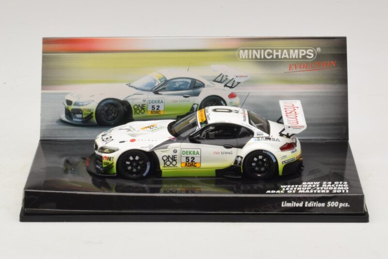 BMW Z4 GT3 Westcoast Racing #52 F. Lestrup ADAC GT Masters 2011 Minichamps 1:43 437112952 Métal Moulé