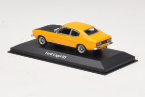 Ford Capri Mk1 RS Jaune avec Capot Noir Maxichamps 1:43 940085800 Métal Moulé — image 3 sur 4