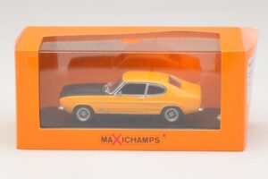 Ford Capri Mk1 RS Jaune avec Capot Noir Maxichamps 1:43 940085800 Métal Moulé — image 4 sur 4