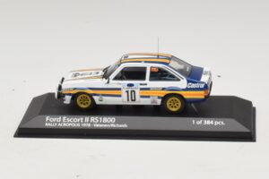 Ford Escort Mk2 RS1800 #10 A. Vatanen / D. Richards Rally Acropolis 1978 Minichamps 1:43 400808410 Métal Moulé