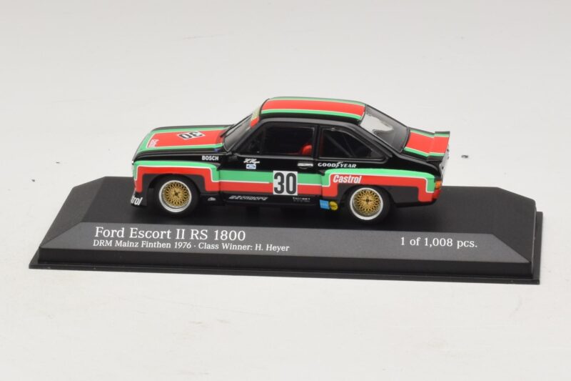 Ford Escort Mk2 RS1800 #30 H. Heyer Class Winner DRM Mainz-Finthen 1976 Minichamps 1:43 400768430 Métal Moulé