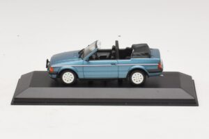 Ford Escort Mk3 Cabriolet Bleu Métallisé Minichamps 1:43 400085030 Métal Moulé