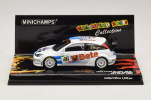 Ford Focus RS WRC #46 V. Rossi / C. Cassina RAC Rally 2007 Boîte Endommagée Minichamps 1:43 400078446-O1 Métal Moulé
