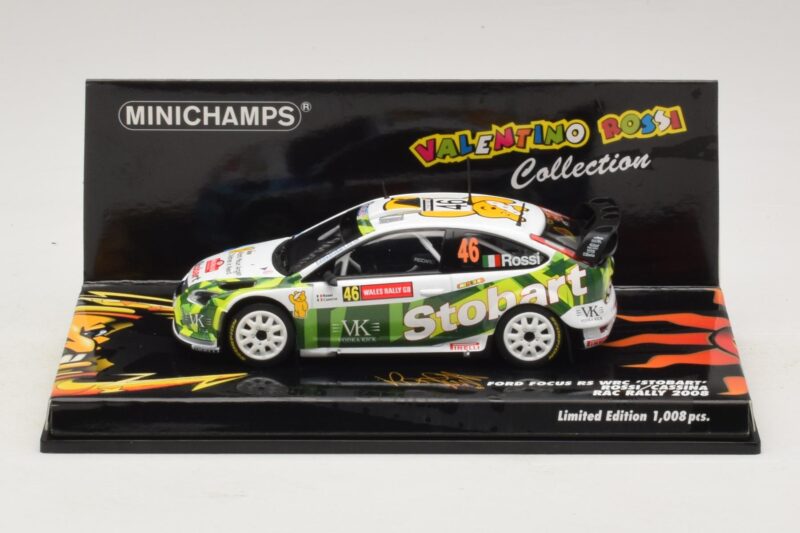 Ford Focus RS WRC #46 V. Rossi / C. Cassina RAC Rally 2008 Minichamps 1:43 Ford Focus RS WRC #46 V. Rossi / C. Cassina RAC Rally 2008 Minichamps 1:43 400088146 Métal Moulé