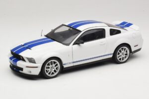 Ford Shelby Cobra GT500 Concept Blanc avec Rayure Bleue AUTOart 1:18 73052 Métal Moulé