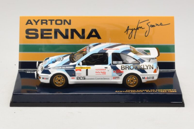 Ford Sierra RS Cosworth #1 A. Senna Rally Test 1986 Minichamps 1:43 Ford Sierra RS Cosworth #1 A. Senna Rally Test 1986 Minichamps 1:43 540864399 Métal Moulé