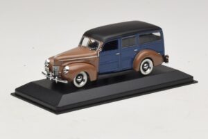 Ford V8 De Luxe Woody Station Wagon Marron Bleu Minichamps 1:43 400082112 Métal Moulé — image 2 sur 4