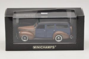 Ford V8 De Luxe Woody Station Wagon Marron Bleu Minichamps 1:43 400082112 Métal Moulé — image 4 sur 4