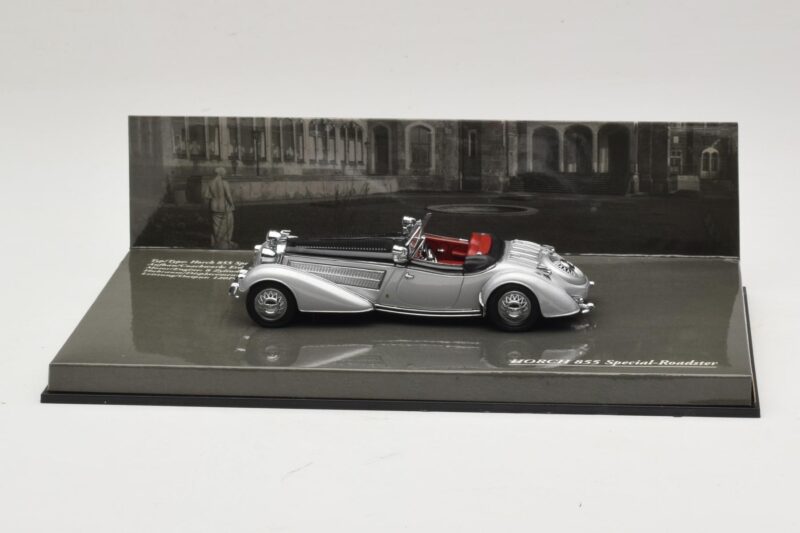 Horch 855 Special Roadster Argent Noir Minichamps 1:43 436014204 Métal Moulé