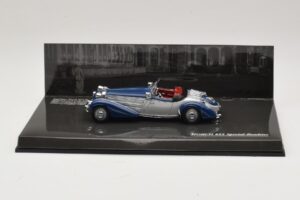 Horch 855 Special Roadster Argent Bleu Minichamps 1:43 436014202 Métal Moulé