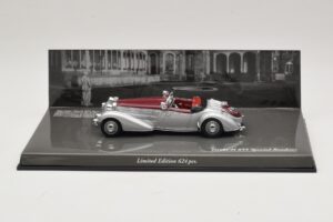 Horch 855 Spezial Roadster Argent Rouge Minichamps 1:43 436014206 Métal Moulé