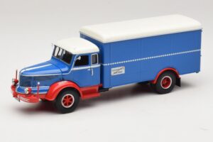 Krupp Titan Camion Fourgon Bleu Rouge Minichamps 1:43 439069040 Métal Moulé