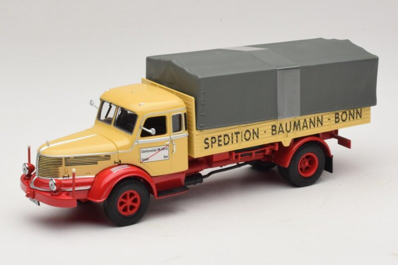 Krupp Titan Camion Plateau Baumann Bonn Minichamps 1:43 439069025 Métal Moulé