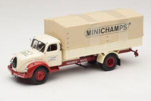 Magirus-Deutz S 7500 Jupiter Camion Plateau Blanc Rouge Minichamps 1:43 Magirus-Deutz S 7500 Jupiter Camion Plateau Blanc Rouge Minichamps 1:43 439141022 Métal Moulé