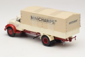 Magirus-Deutz S 7500 Jupiter Camion Plateau Blanc Rouge Minichamps 1:43 439141022 Métal Moulé — image 5 sur 6