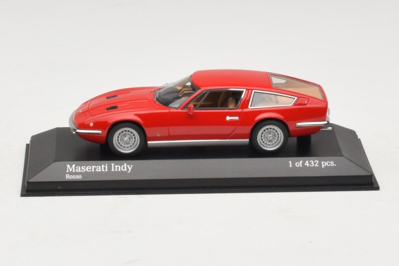 Maserati Indy Rouge Minichamps 1:43 437123120 Métal Moulé