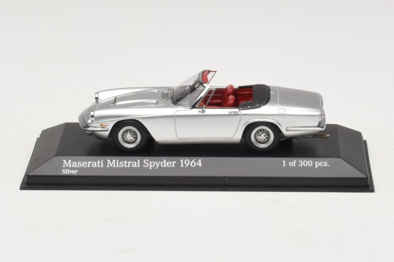 Maserati Mistral Spyder Argent Minichamps 1:43 437123431 Métal Moulé