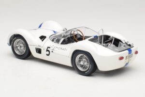 Maserati Tipo 61 #5 S. Moss / D. Gurney Camoradi ADAC 1000km Nurburgring Winner 1960 Minichamps 1:18 100601205 Métal Moulé — image 7 sur 8
